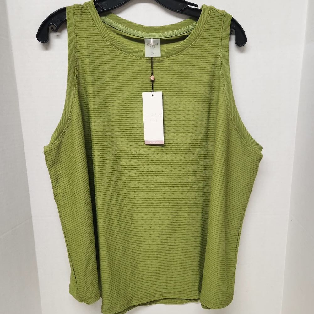 Calia Renew Tank Wicking Green Size 2X New Athletic Workout